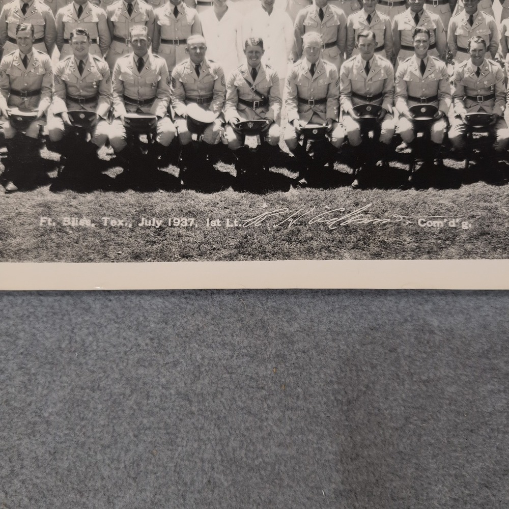 1937 Vtg Fort Bliss Texas US Army Company B Panoramic Photo 82nd Reg 2nd Btn - Picture 2 of 15